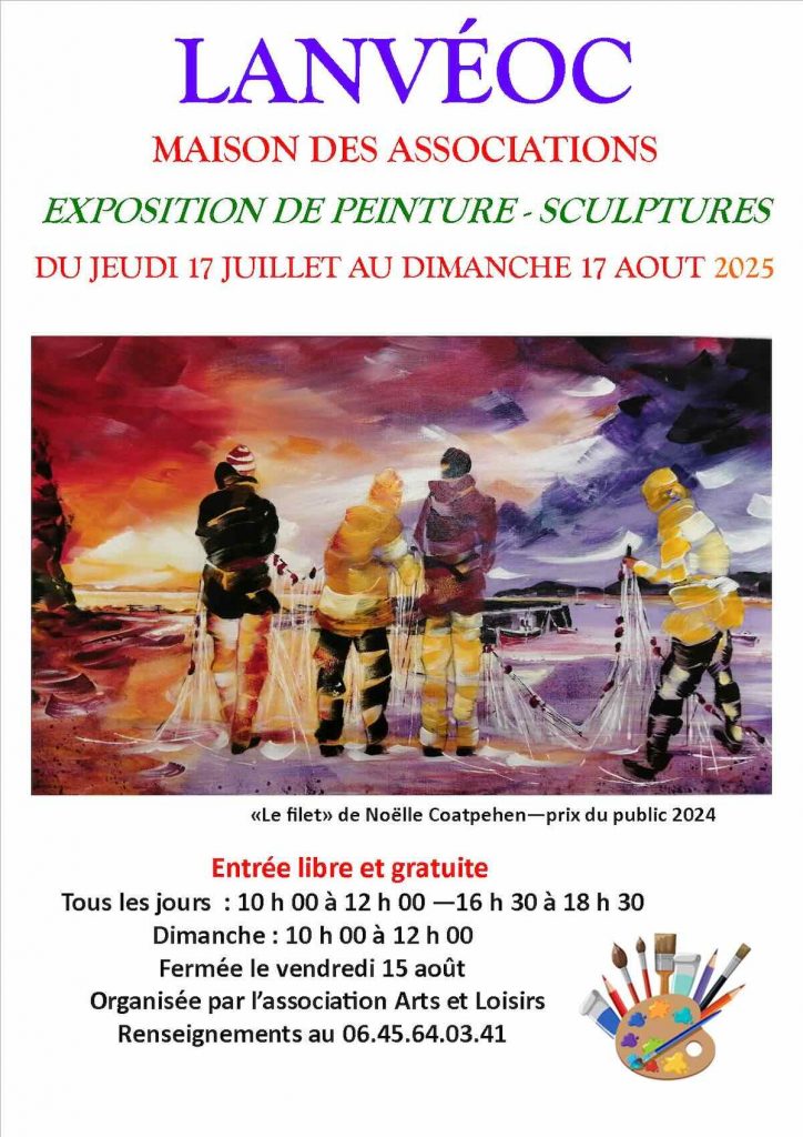 LANVEOC-Exposition peinture, sculpture, fusing, mosaique