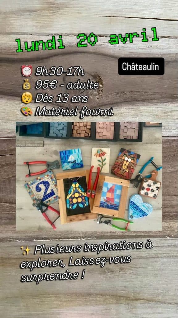 Atelier mosa&iuml;que 1 journ&eacute;e - 20 avril 2026